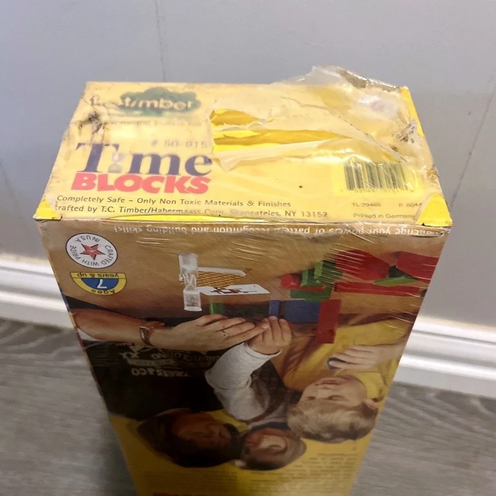 Vintage T.C. Timber Time Blocks Game 50-9151 New Sealed HABA Hardwood 1993 STEM